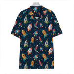 Rockets And Stars Pattern Print Hawaiian Shirt