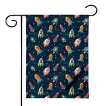 Rockets And Stars Pattern Print House Flag
