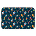 Rockets And Stars Pattern Print Indoor Door Mat