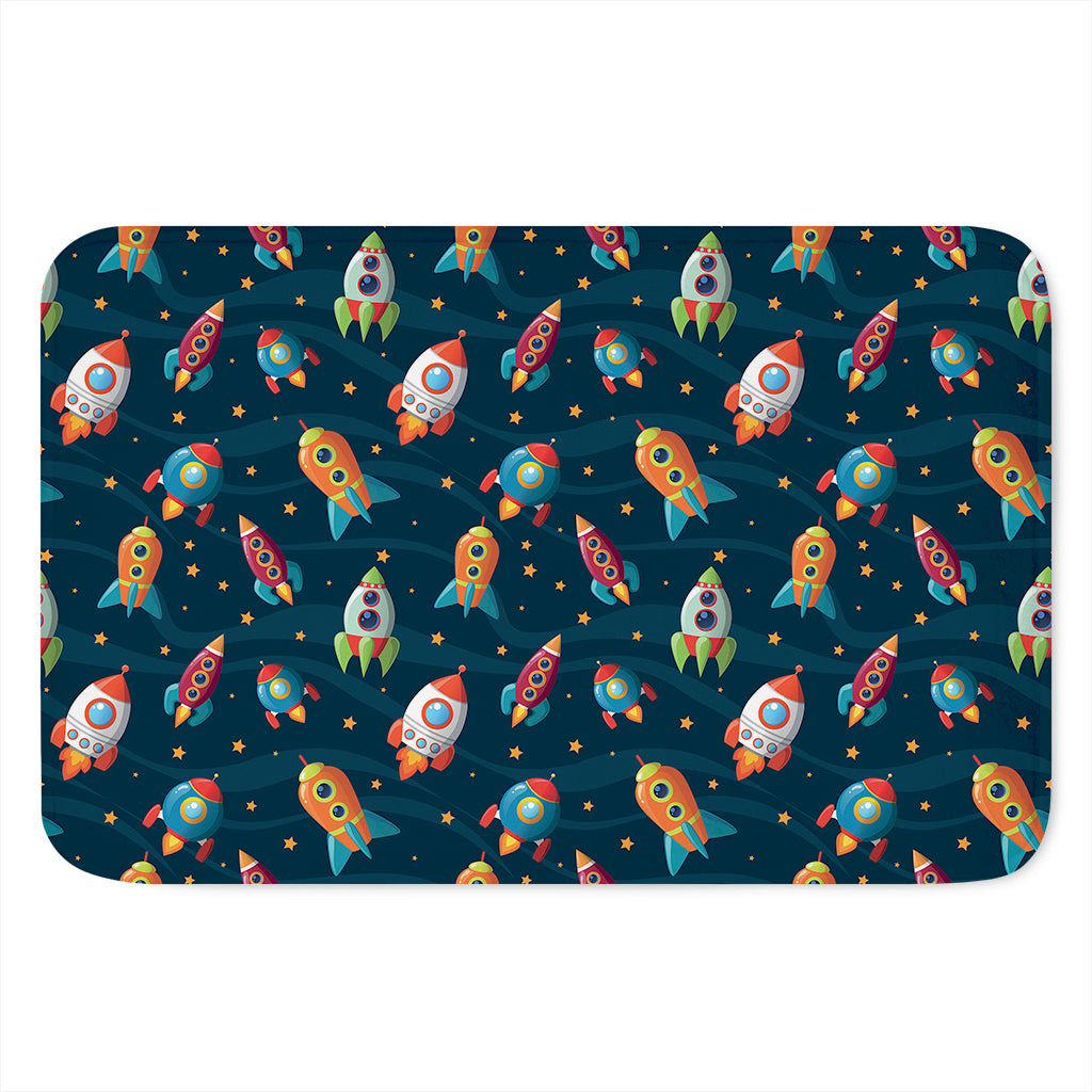 Rockets And Stars Pattern Print Indoor Door Mat