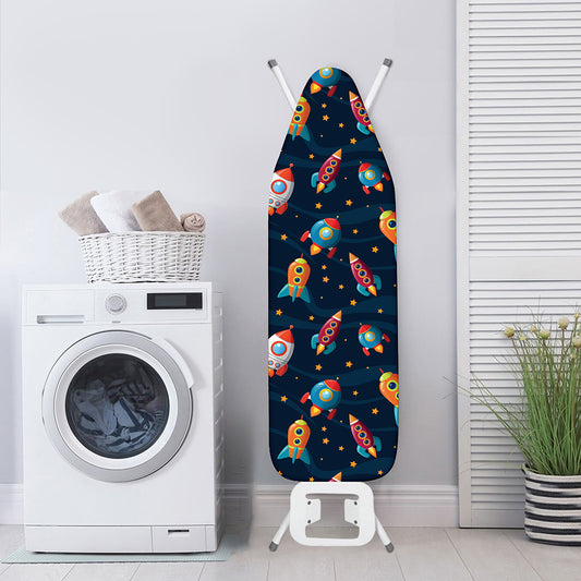 Rockets And Stars Pattern Print Ironing Board Cover