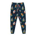 Rockets And Stars Pattern Print Jogger Pants