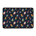 Rockets And Stars Pattern Print Kitchen Mat