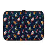 Rockets And Stars Pattern Print Laptop Sleeve