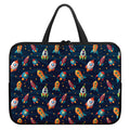 Rockets And Stars Pattern Print Laptop Sleeve With Handle