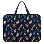Rockets And Stars Pattern Print Laptop Sleeve With Handle