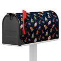 Rockets And Stars Pattern Print Mailbox Cover