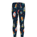 Rockets And Stars Pattern Print Men's Leggings