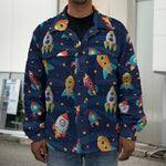Rockets And Stars Pattern Print Men's Shirt Jacket