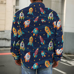 Rockets And Stars Pattern Print Men's Shirt Jacket