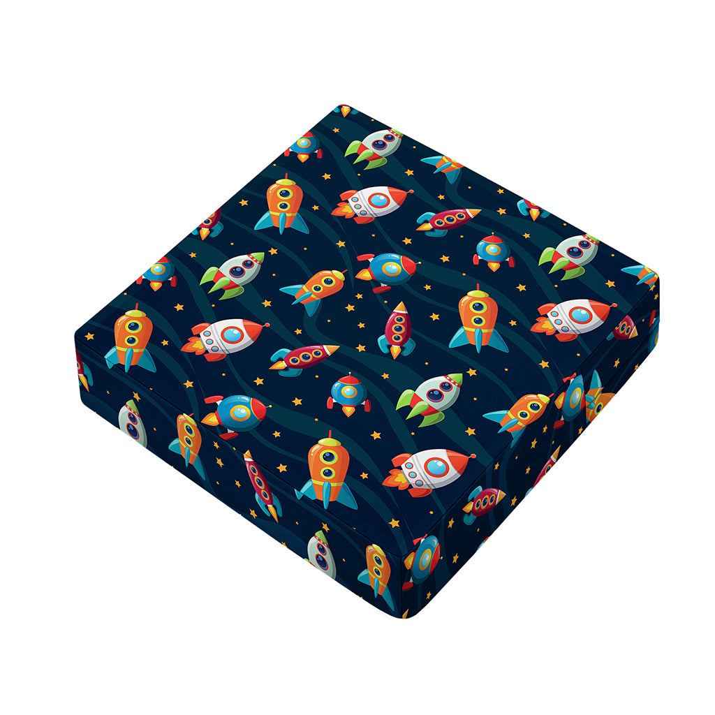Rockets And Stars Pattern Print Outdoor Seat Cushion Cover