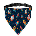 Rockets And Stars Pattern Print Over The Collar Dog Bandana
