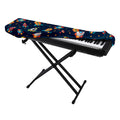 Rockets And Stars Pattern Print Piano Keyboard Cover