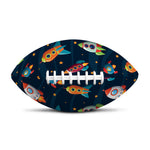 Rockets And Stars Pattern Print Rugby Ball