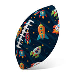 Rockets And Stars Pattern Print Rugby Ball