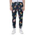 Rockets And Stars Pattern Print Joggers