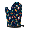 Rockets And Stars Pattern Print Single Oven Mitt