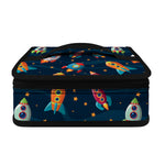 Rockets And Stars Pattern Print Small Lunch Bag