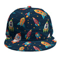 Rockets And Stars Pattern Print Snapback Cap