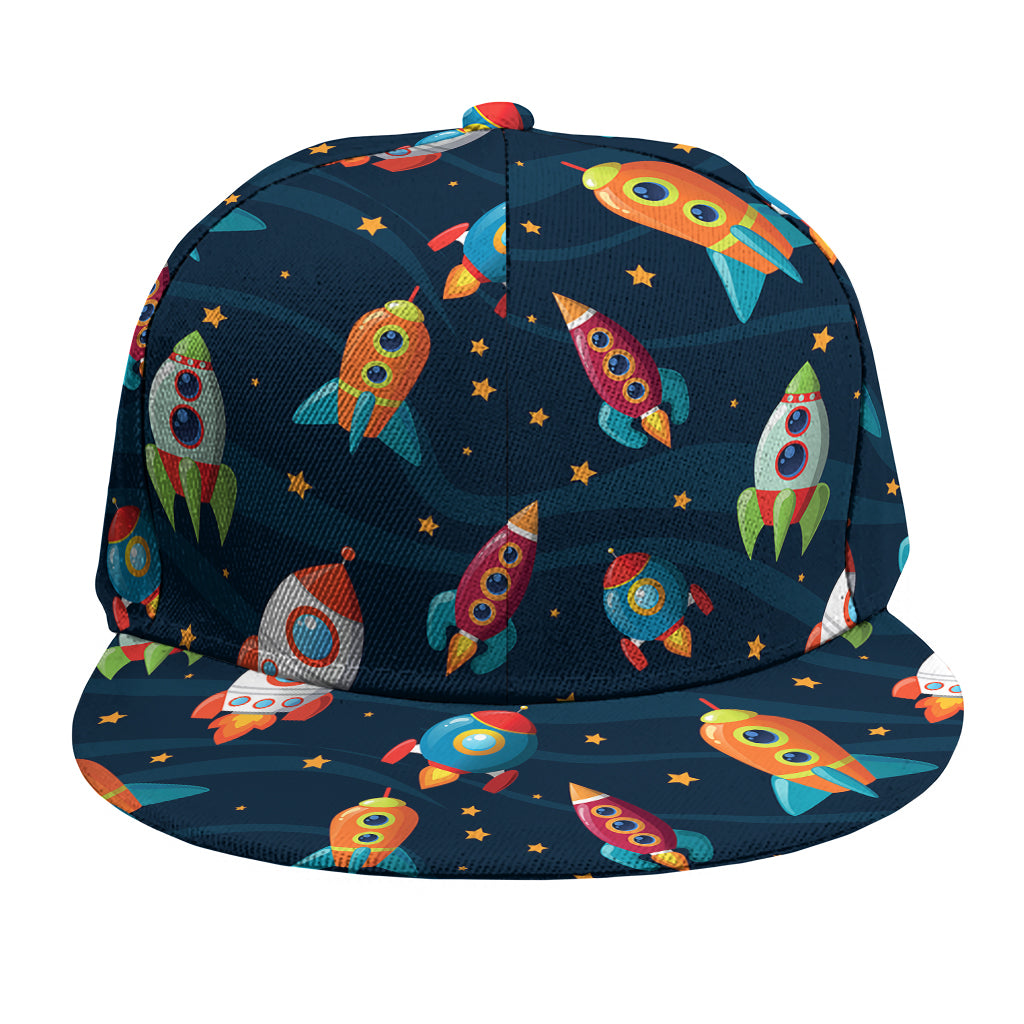 Rockets And Stars Pattern Print Snapback Cap
