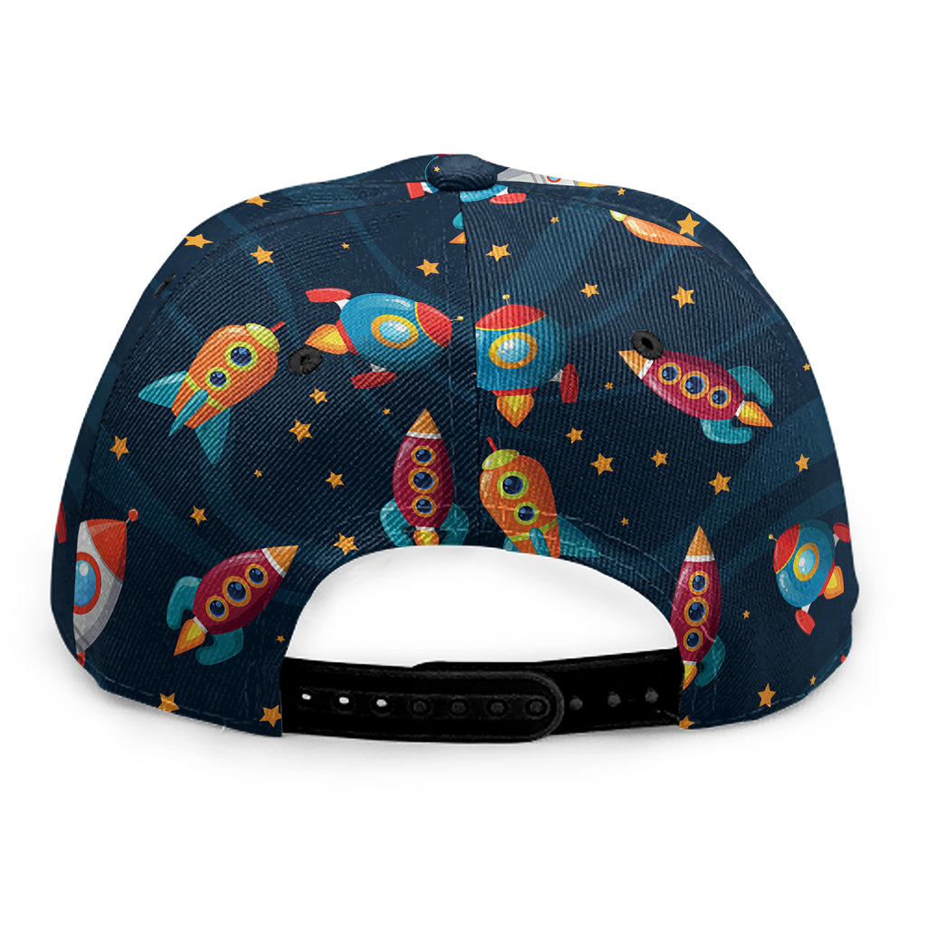Rockets And Stars Pattern Print Snapback Cap