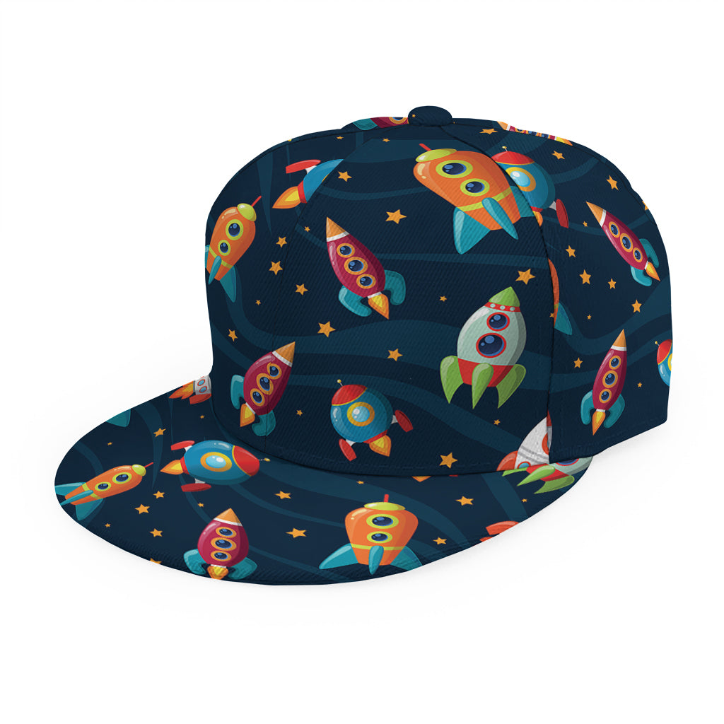 Rockets And Stars Pattern Print Snapback Cap