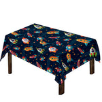 Rockets And Stars Pattern Print Tablecloth