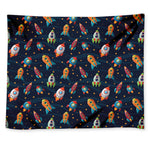 Rockets And Stars Pattern Print Tapestry