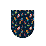 Rockets And Stars Pattern Print Toilet Lid Cover
