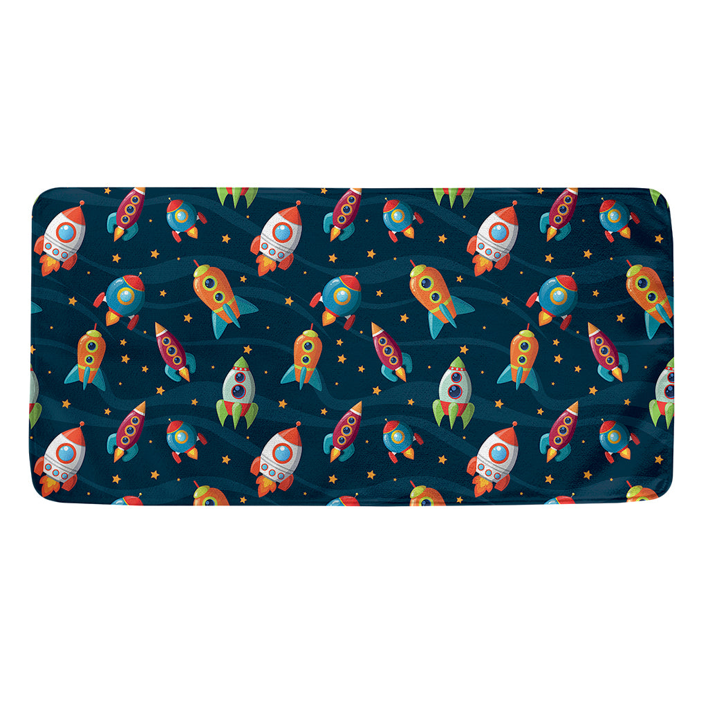 Rockets And Stars Pattern Print Towel