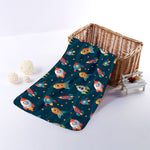Rockets And Stars Pattern Print Towel