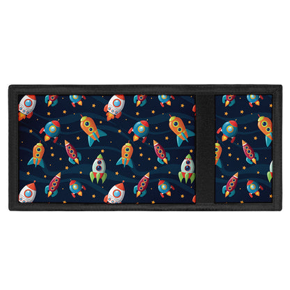 Rockets And Stars Pattern Print Trifold Wallet