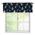 Rockets And Stars Pattern Print Window Valance