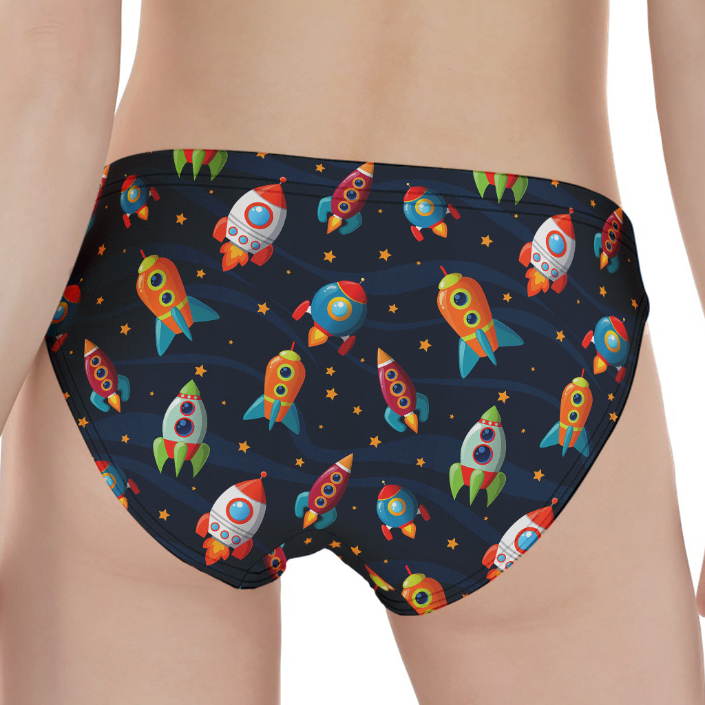 Rockets And Stars Pattern Print Women's Panties