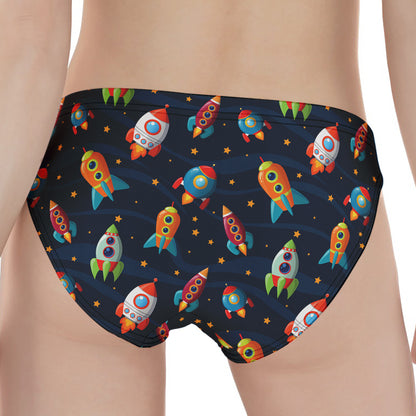 Rockets And Stars Pattern Print Women's Panties