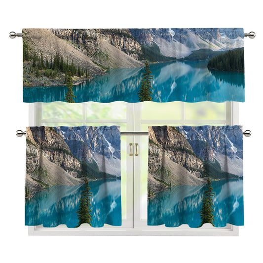 Rocky Mountain Print 3 Piece Kitchen Curtains