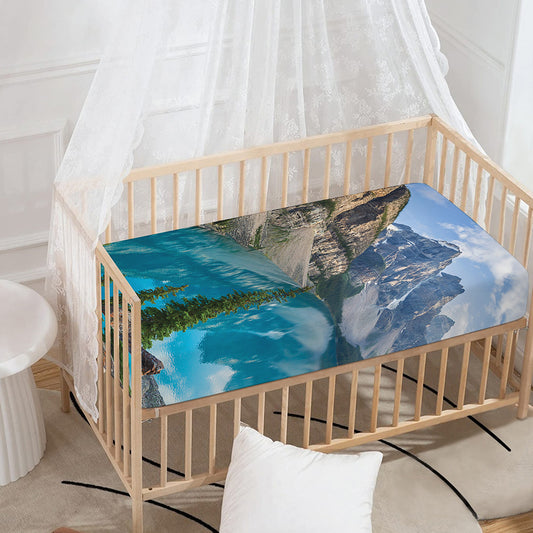 Rocky Mountain Print Baby Crib Sheet