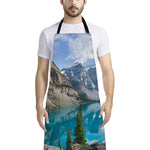 Rocky Mountain Print Bib Apron With Pocket