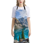 Rocky Mountain Print Bib Apron With Pocket