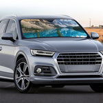 Rocky Mountain Print Car Windshield Sun Shade