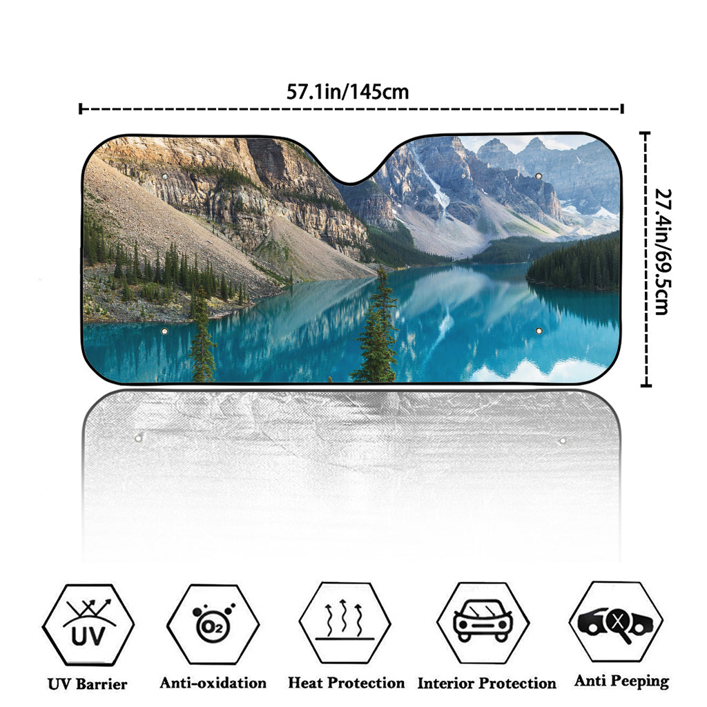 Rocky Mountain Print Car Windshield Sun Shade