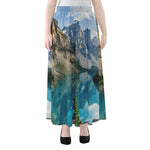 Rocky Mountain Print Chiffon Maxi Skirt
