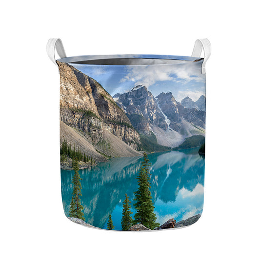 Rocky Mountain Print Collapsible Laundry Basket