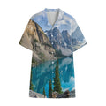 Rocky Mountain Print Cotton Hawaiian Shirt