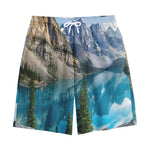 Rocky Mountain Print Cotton Shorts