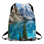 Rocky Mountain Print Drawstring Backpack