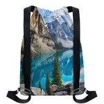 Rocky Mountain Print Drawstring Backpack