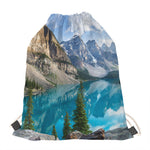 Rocky Mountain Print Drawstring Bag