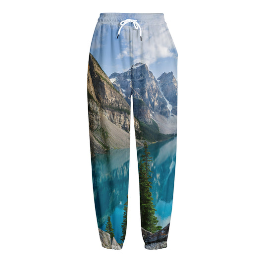 Rocky Mountain Print Fleece Lined Knit Pants
