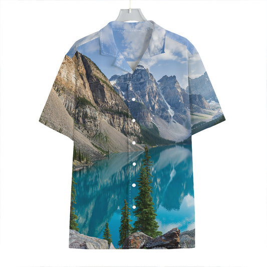 Rocky Mountain Print Hawaiian Shirt